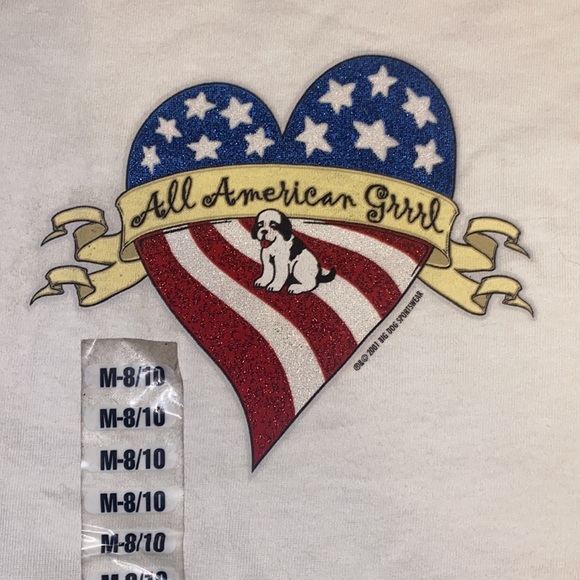 NEW Big Dogs Kids White Tshirt size 8/10 - Picture 2 of 3